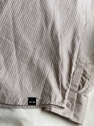 Camisa Adolfo Dominguez, Cuello Mao, Beige