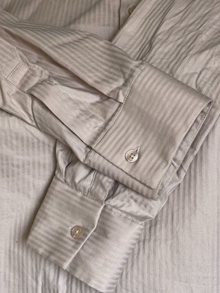 Camisa Adolfo Dominguez, Cuello Mao, Beige
