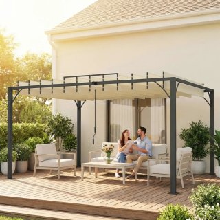 Pérgola de Jardín 3x4m UPF30+ Beige/Gris