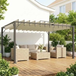 Pérgola de Jardín 3x4m UPF30+ Beige/Gris
