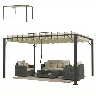 Pérgola de Jardín 3x4m UPF30+ Beige/Gris