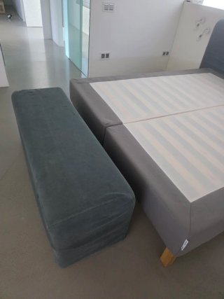 Cama Matrimonio Ikea Espevar Gris.