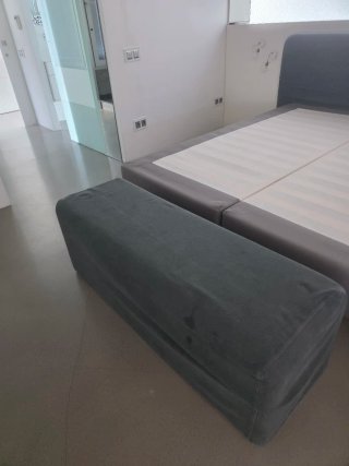 Cama Matrimonio Ikea Espevar Gris.
