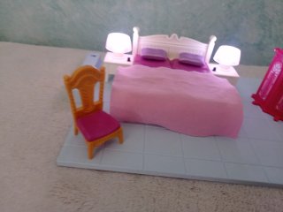 Playmobil Cama con Luces, Biombo y Sillas WQ