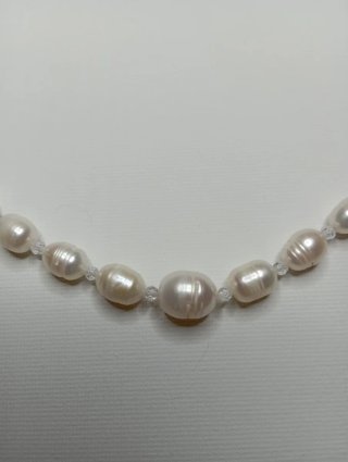 Collar de perlas naturales hecho a mano