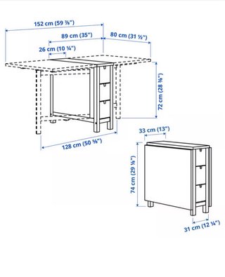 Mesa plegable madera Norden Ikea