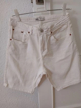 Pantalón corto Zara hombre Talla 40 Blanco