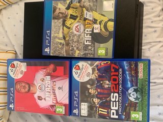 PS4 (PlayStation 4) Nera + Controller + 3 Giochi