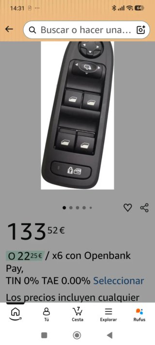 Elevalunas Peugeot 308 y 508