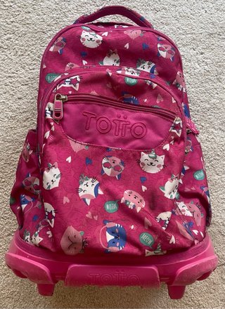 Mochila escolar TOTTO con ruedas y estampado