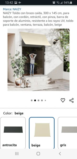 Toldo Sonnenschirmvorhang 3m