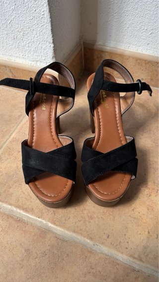 Sandalias de plataforma negras - 37