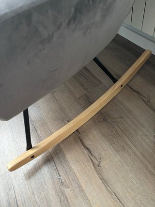 Sillón Mecedora Terciopelo y Madera