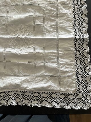 Lote 6 cuadrantes/cojines antiguos bordados