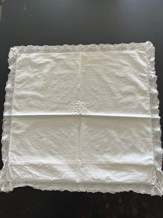 Lote 6 cuadrantes/cojines antiguos bordados