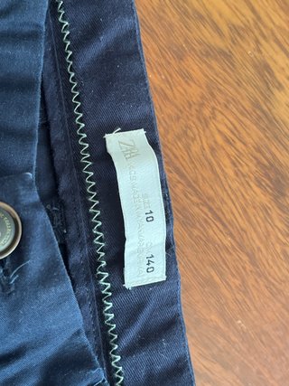 Pantalones Zara Azul Marino Talla 10