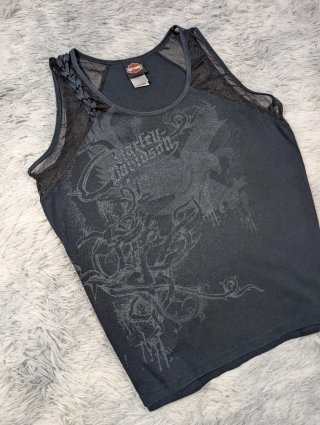 Harley Davidson Camiseta Tirantes Negra Gothic