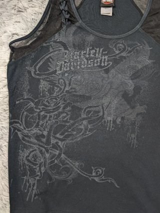 Harley Davidson Camiseta Tirantes Negra Gothic