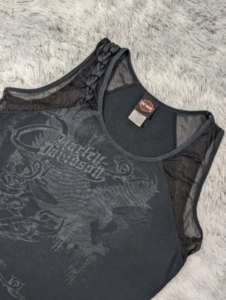 Harley Davidson Camiseta Tirantes Negra Gothic