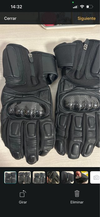 Guantes de motorista negros