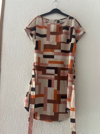 Vestido estampado geométrico