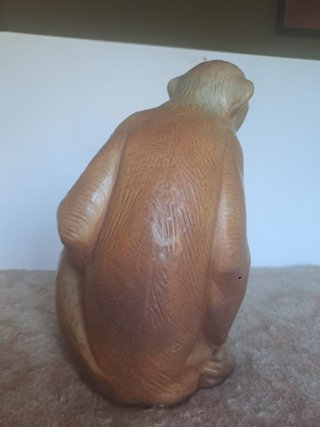 Figura Lladró Chimpancé con Cría Gres