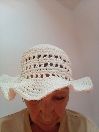 Cappello donna mare bianco