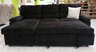 Sofá Cama Emma-Negro. Chaiselong. Arcón. REBAJADO!