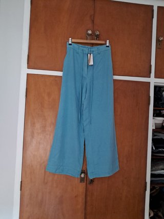 Pantalón ancho azul