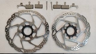 Discos freno Shimano RT54 pastillas Shimano XT