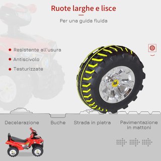 Quad Giocattolo per Bambini con Clacson, Musica e