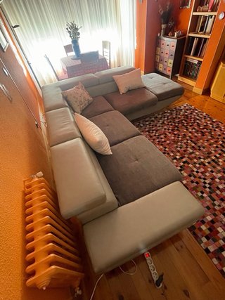 Sofá Chaise Longue Gris 280x240