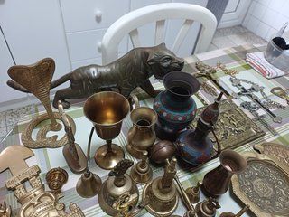 Lote Antigüedades Bronce y Latón