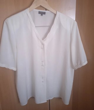 Blusa Cortefiel Talla 46 Blanca. Vintage.