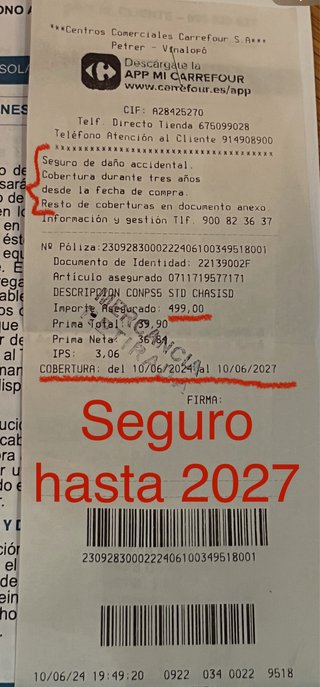 PlayStation 5 Blanca con Ticket y Seguro