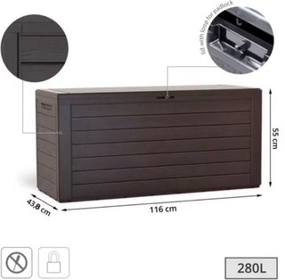 ¡REBAJA HOY! Baúl exterior de jardín 280L Nuevo