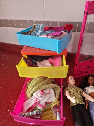 Conjunto Juguetes Barbie Casa Cocina Baño