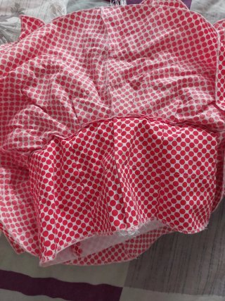 Traje de flamenca rojo y blanco para niñas 4 años