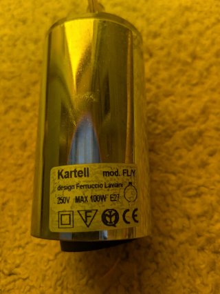 Lampada a sospensione Kartell FL/Y Arancione Trasparente