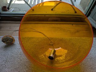 Lampada a sospensione Kartell FL/Y Arancione Trasparente