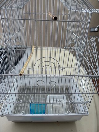 Jaula para pájaros blanca