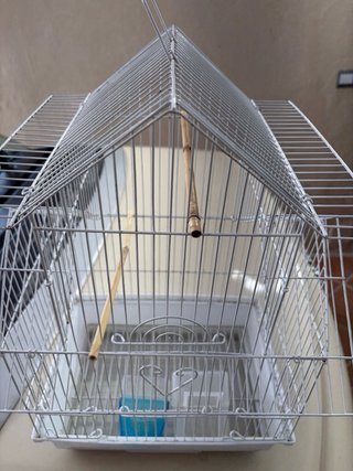 Jaula para pájaros blanca