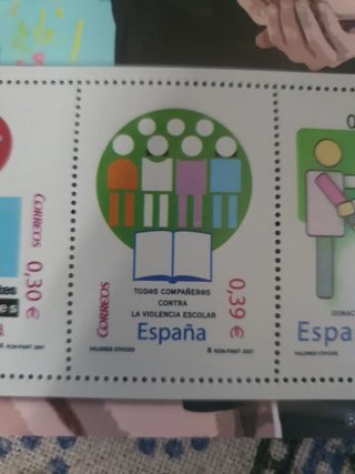Lote 4 sellos España Valores Cívicos