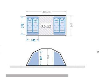 Tienda de campaña Decathlon 4 personas