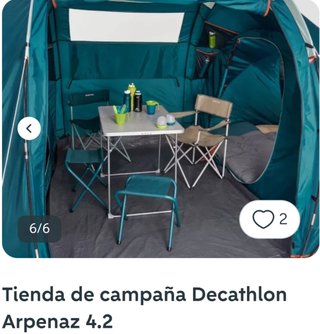 Tienda de campaña Decathlon 4 personas
