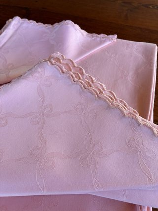 Tovaglia Fiandra Raso Cotone + 12 Tovaglioli