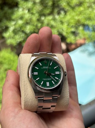 Rolex Oyster Perpetual 124300 Esfera Verde