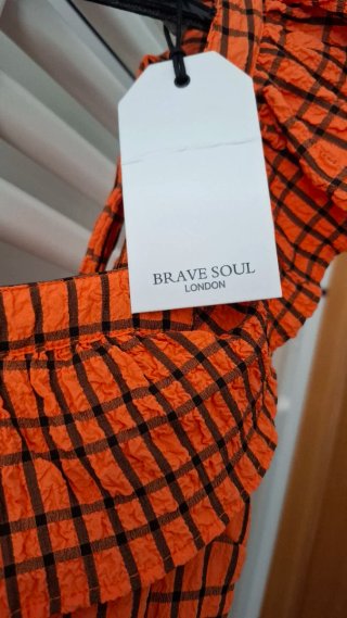 Vestido largo Brave Soul London naranja talla únic