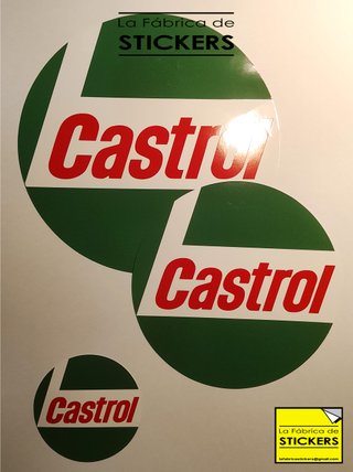2 Pegatinas CASTROL RACING vinilo de corte
