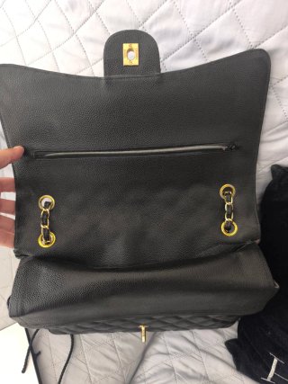 Bolso Chanel Negro Piel Matelassé Dorado